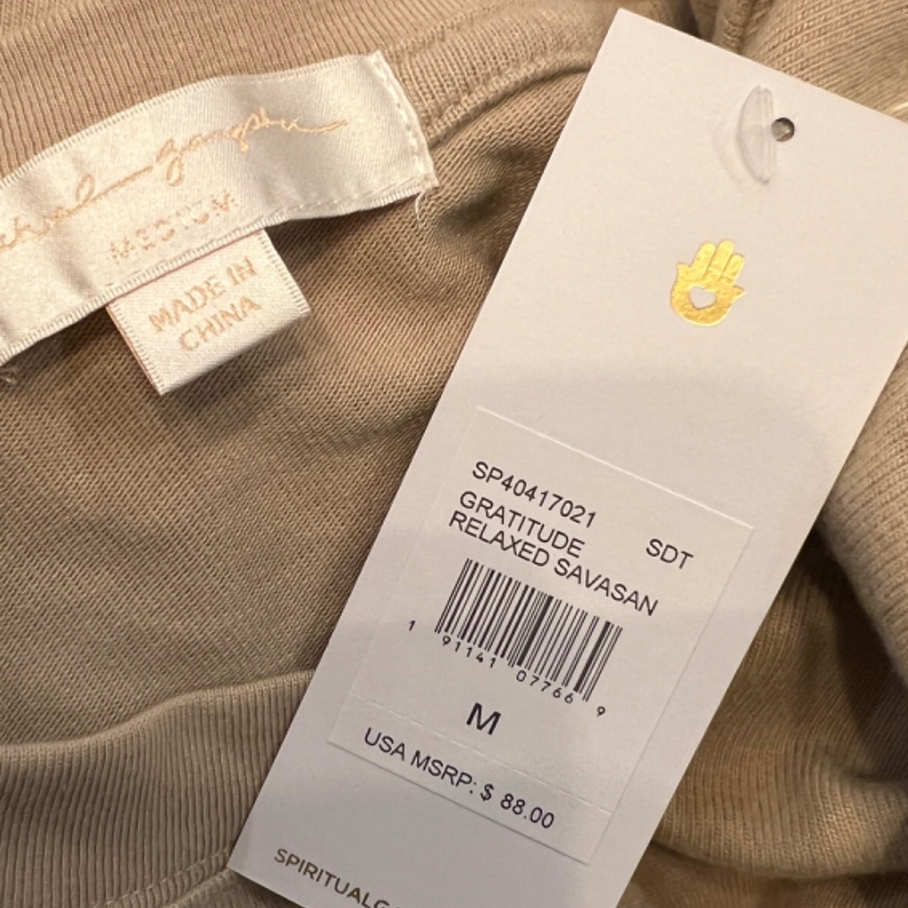 NWT Spiritual Gangster Gratitude Relaxed Savasana Long Sleeve Medium - Picture 3 of 3